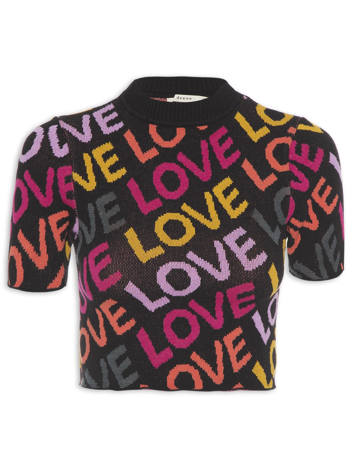 Blusa Jacquard Love Preto Dress To