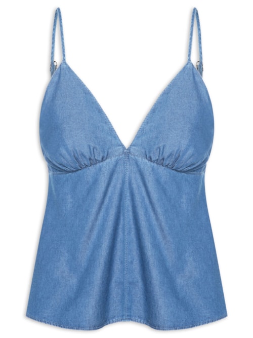 Blusa Jeans Feminina – Azul