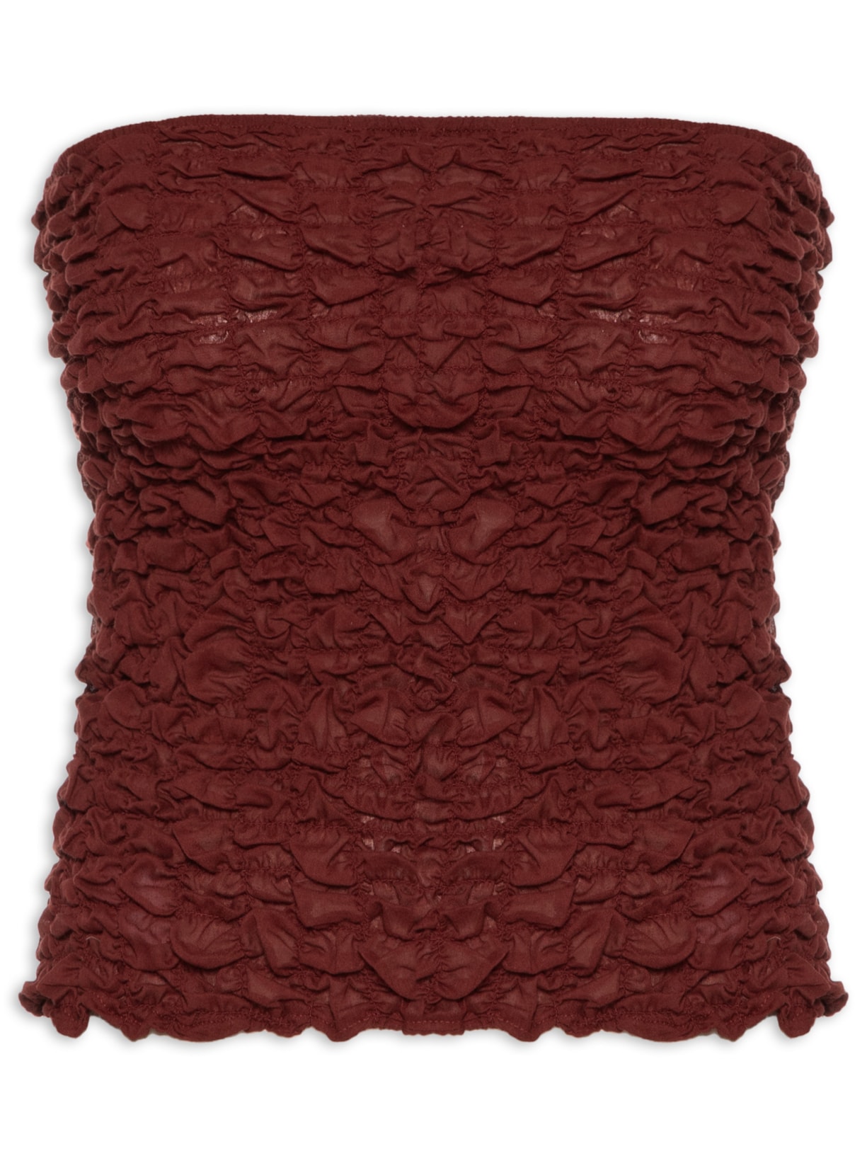 Blusa Lastex Sem Alça - Vinho