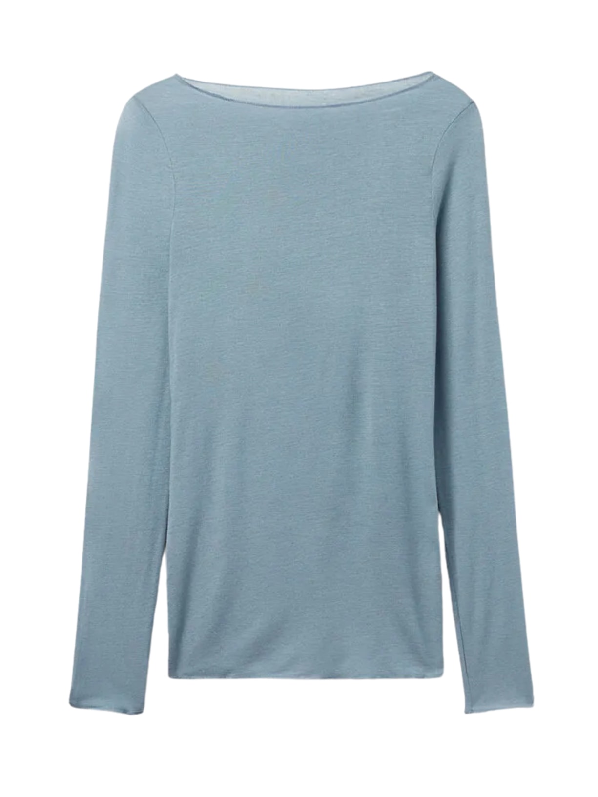 Blusa Manga Comprida Em Cashmere Ultraleve - Azul