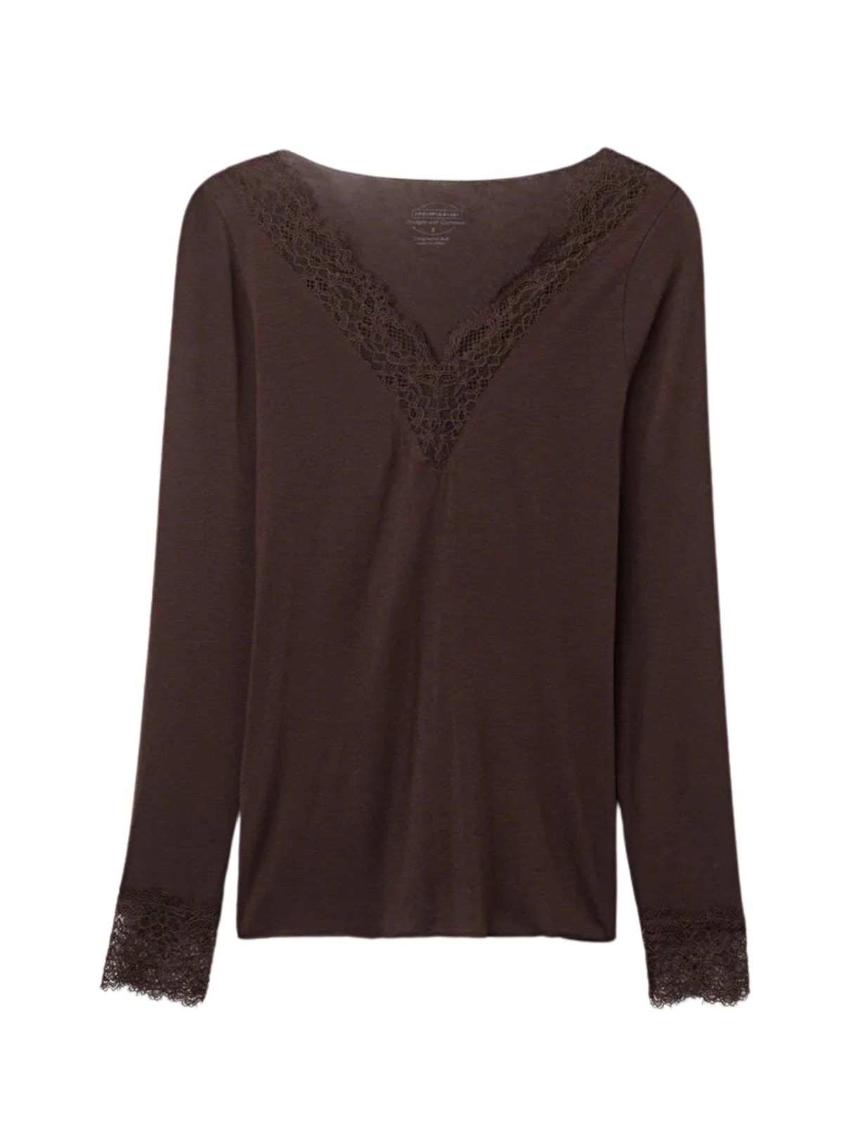 Blusa Manga Comprida Em Cashmere Ultraleve - Marrom