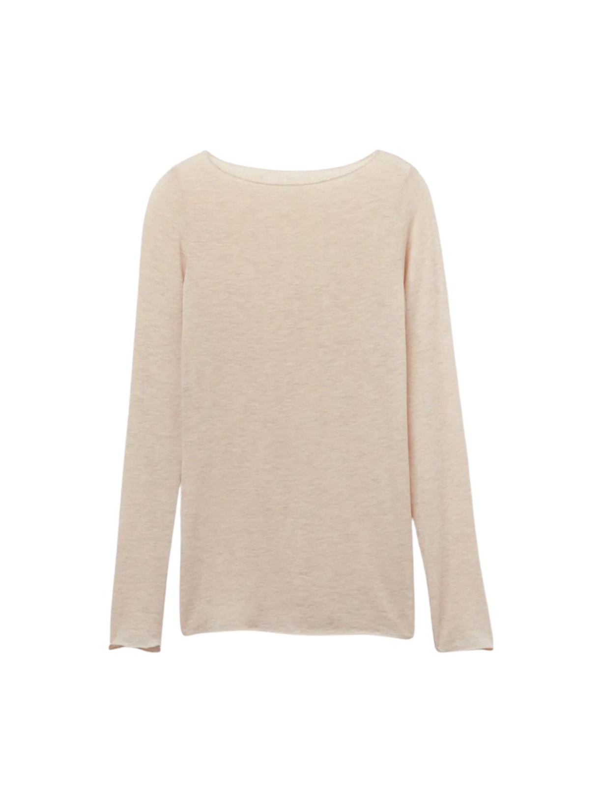 Blusa Manga Comprida Em Cashmere Ultralight - Bege