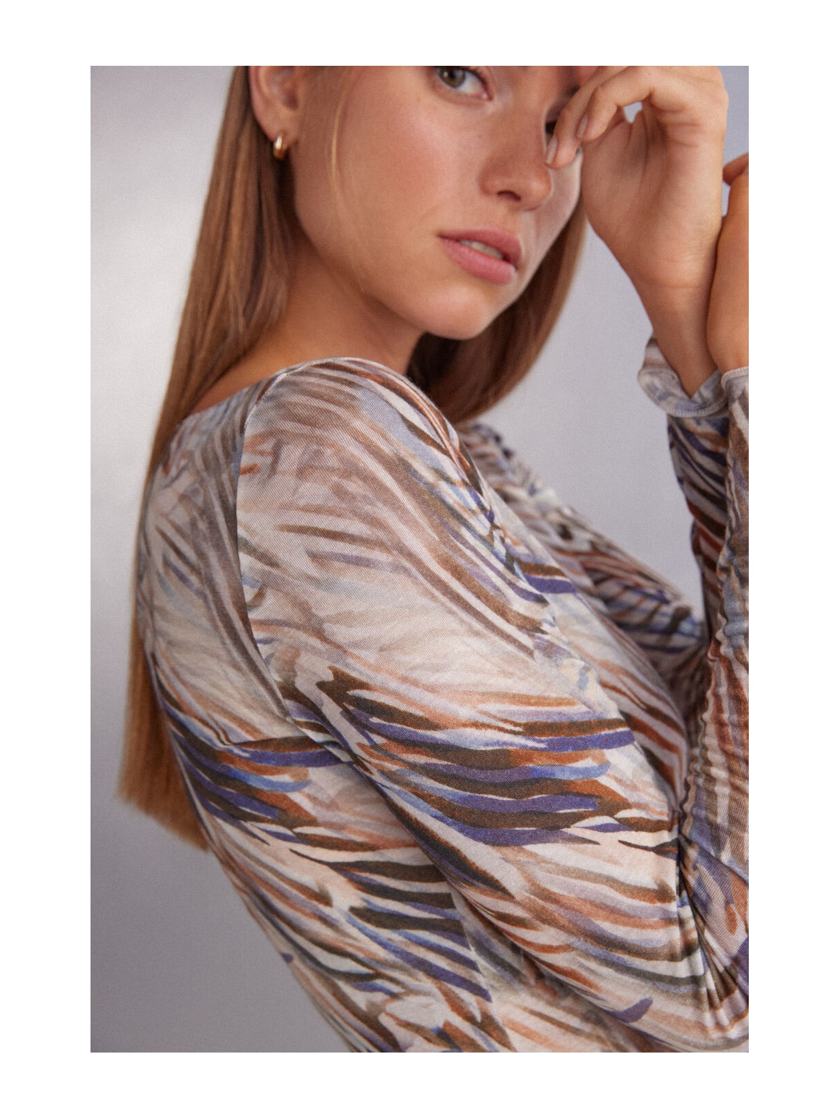 Blusa Manga Comprida Em Cashmere Ultralight Marrom Intimissimi