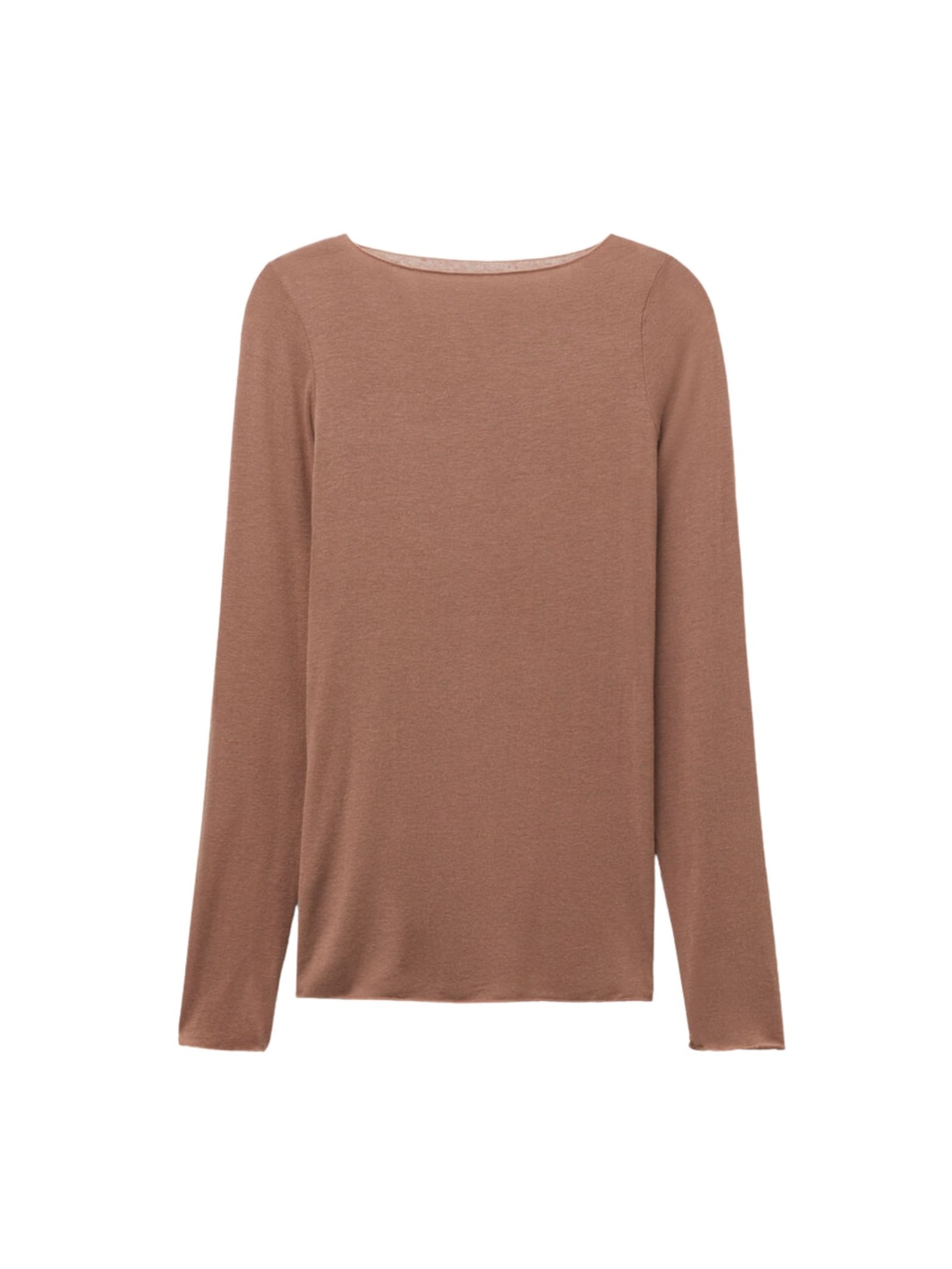 Blusa Manga Comprida Em Cashmere Ultralight - Marrom