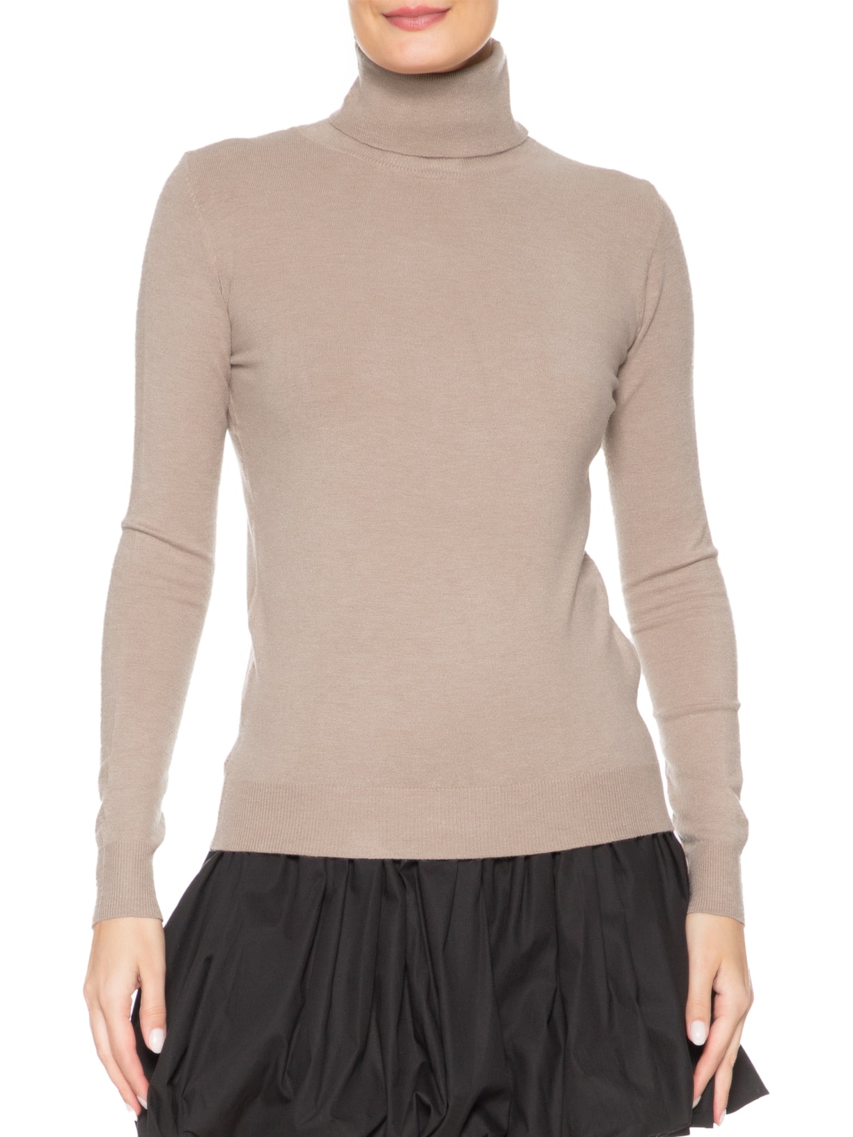 Blusa Manga Longa Blend Cashmere Bege Market 33