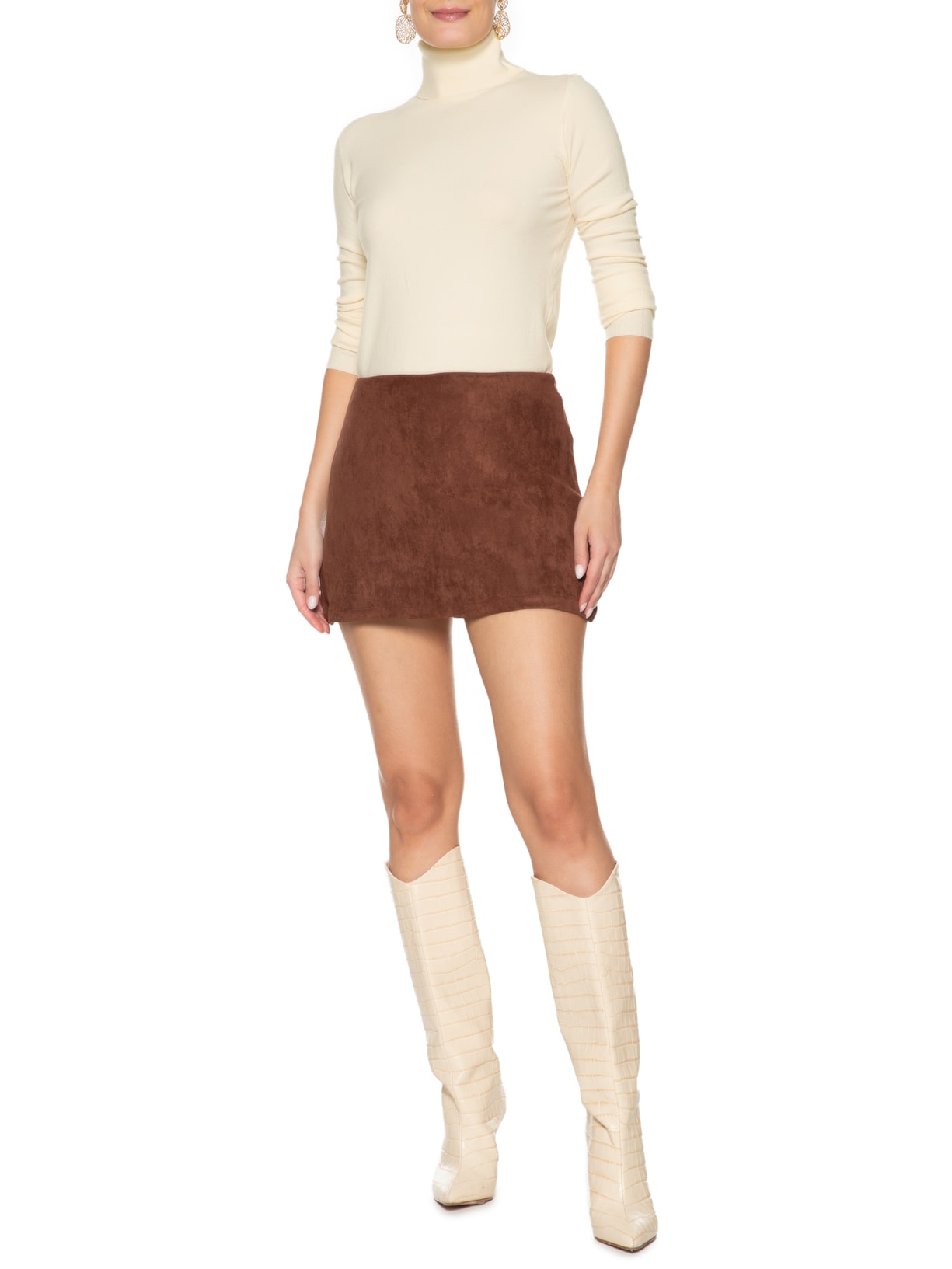Blusa Manga Longa Blend Cashmere Off White Market 33