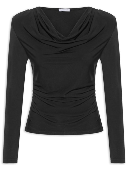 Blusa Manga Longa Feminina Degagê - Preto