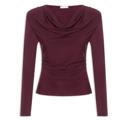 Blusa Manga Longa Feminina Degagê - Vermelho