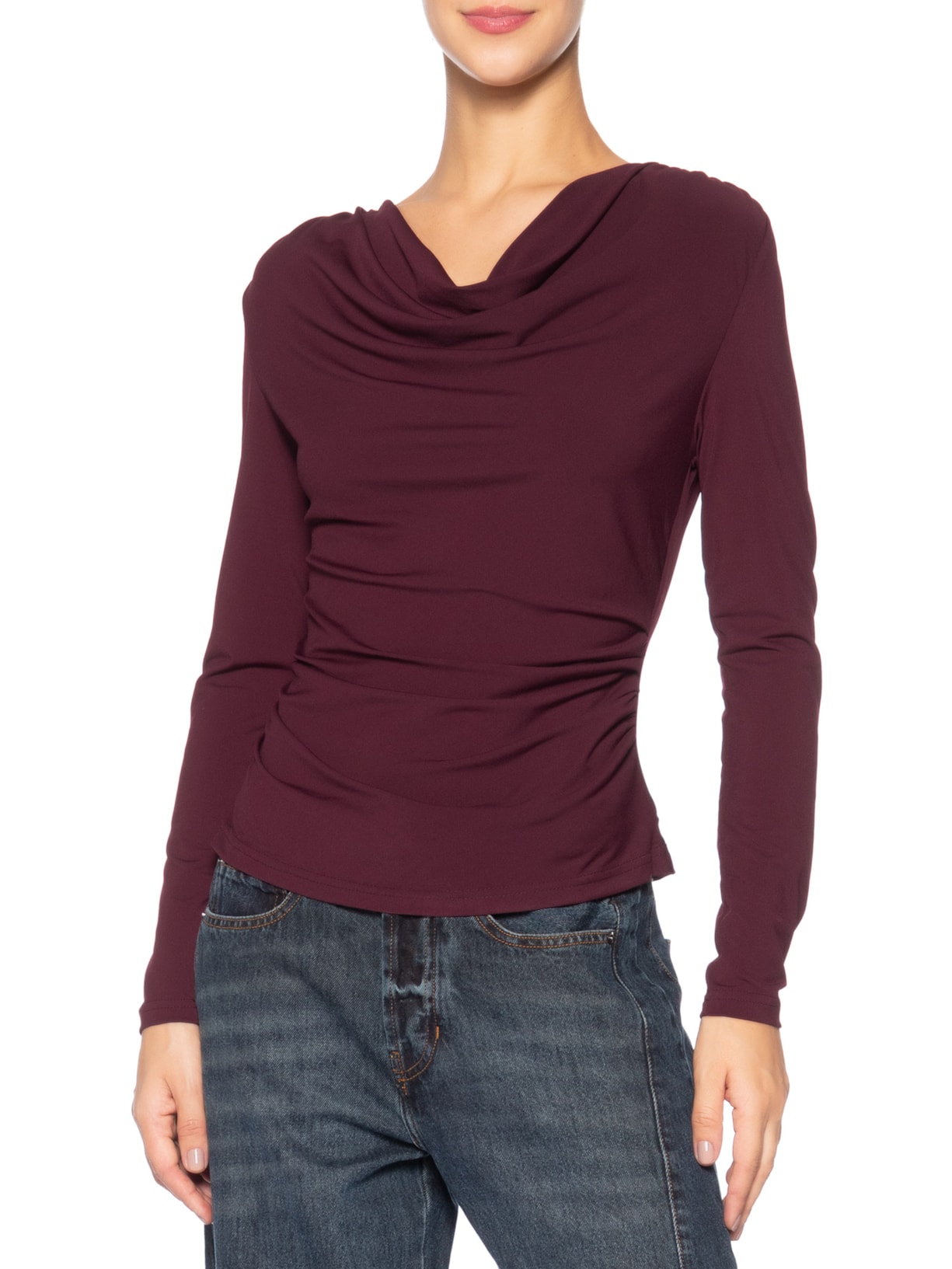 Blusa Manga Longa Feminina Degagê Vermelho Market 33