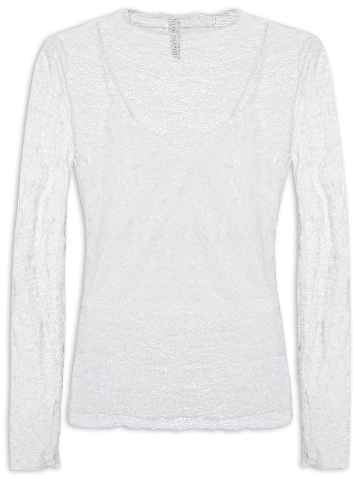 Blusa Manga Longa Feminina em Renda – Off White Market 33