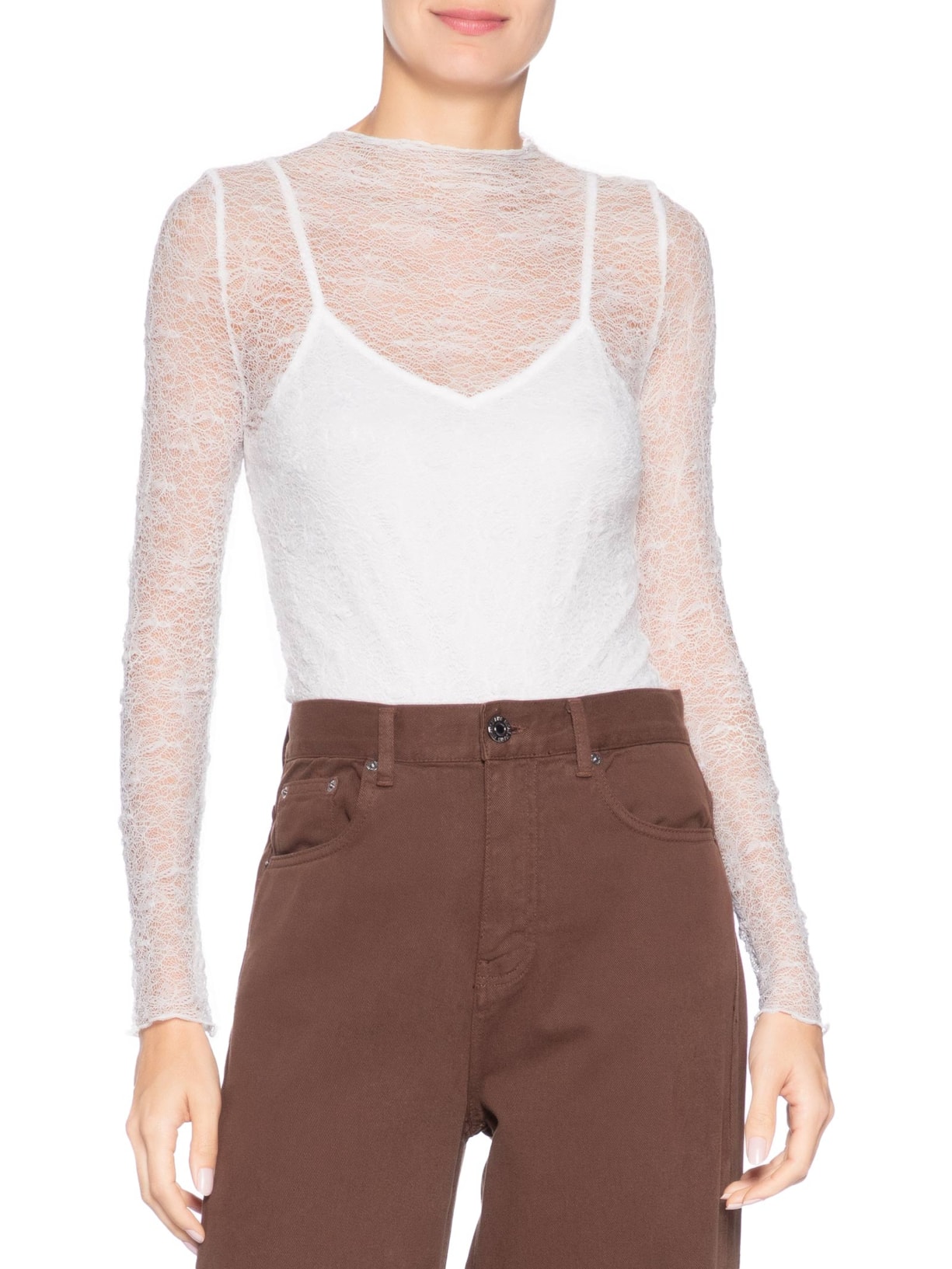 Blusa Manga Longa Feminina em Renda – Off White Market 33