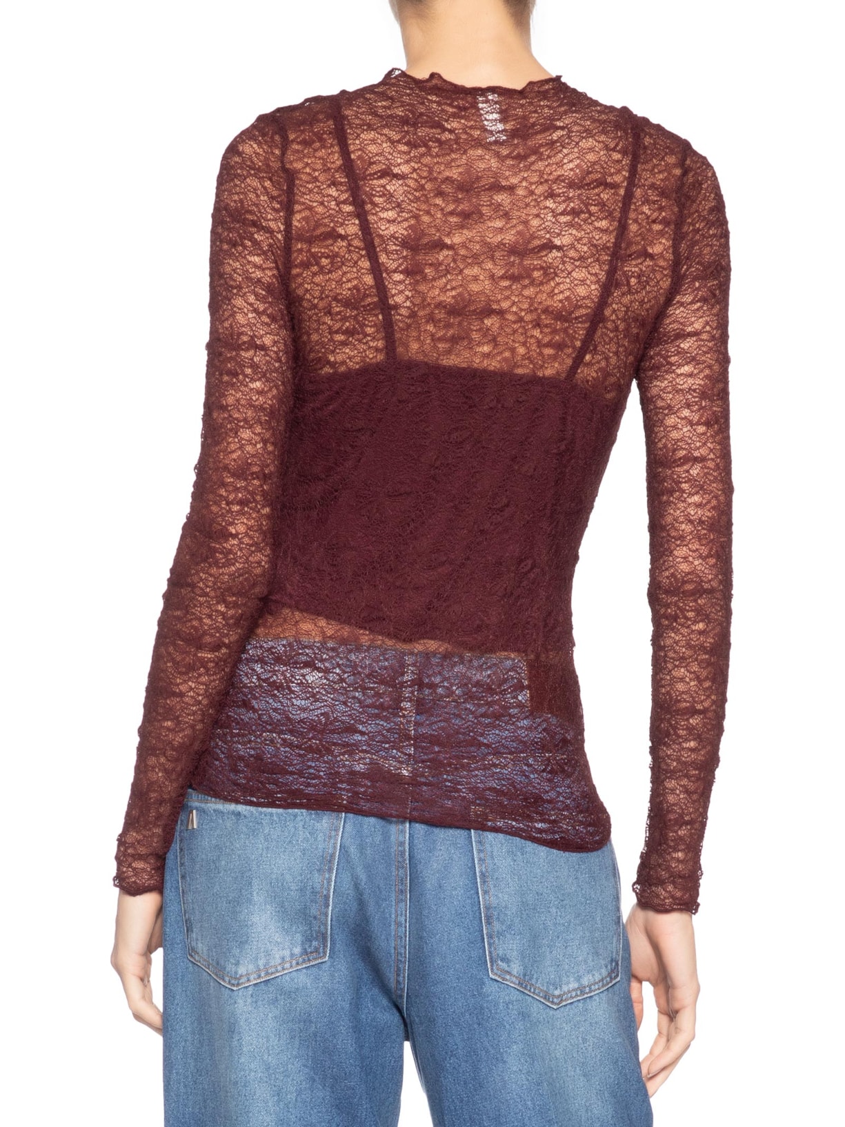 Blusa Manga Longa Feminina em Renda – Vermelho Market 33