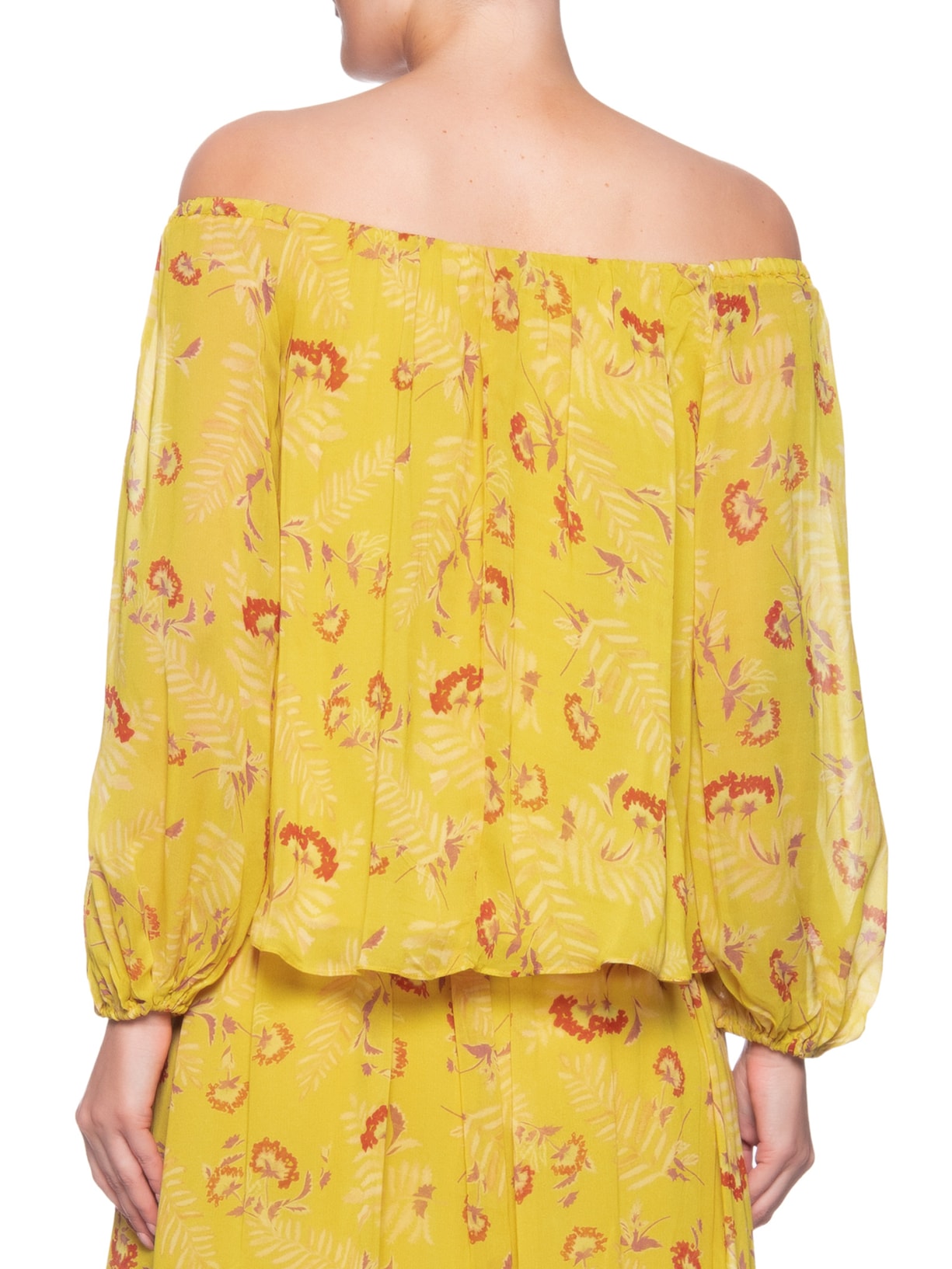 Blusa Manga Longa GGT Estampa Daisy- Amarelo Maria Filó