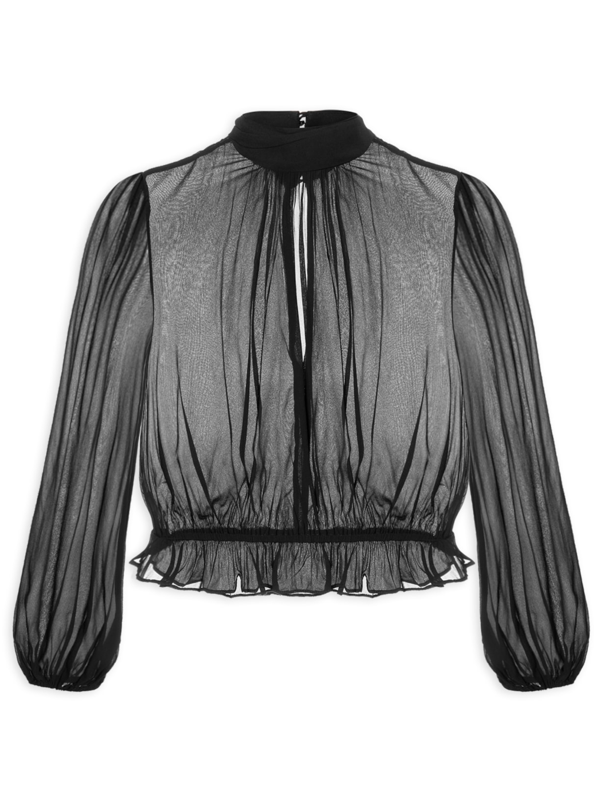 Blusa Manga Longa Livia - Preto