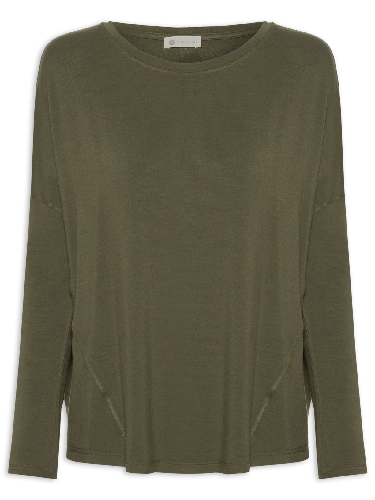 Blusa Manga Longa Verde Oliva Bambu Ceci Yogini