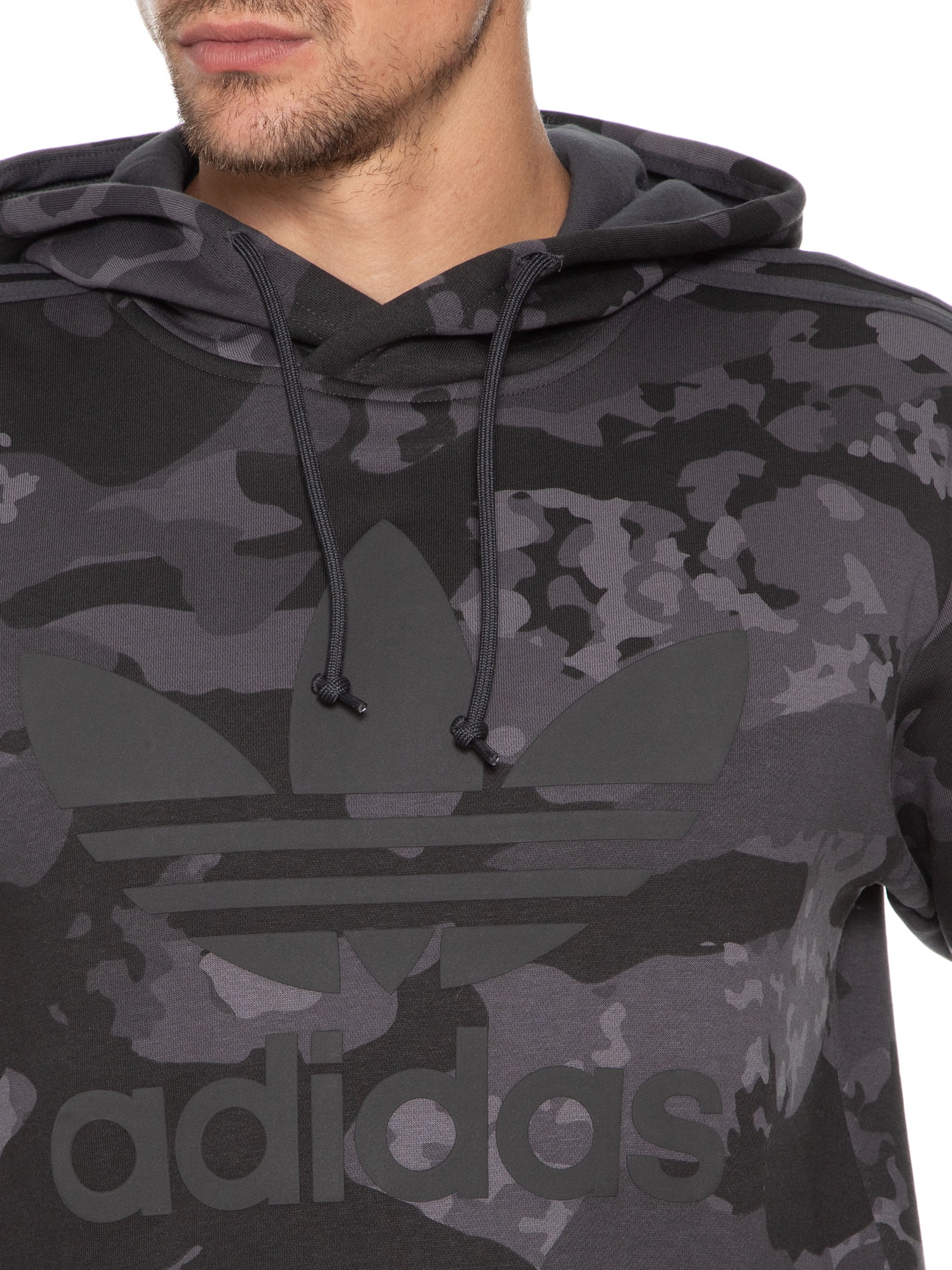 Blusa Masculina Camo Aop Hoddie - Adidas Originals - Cinza