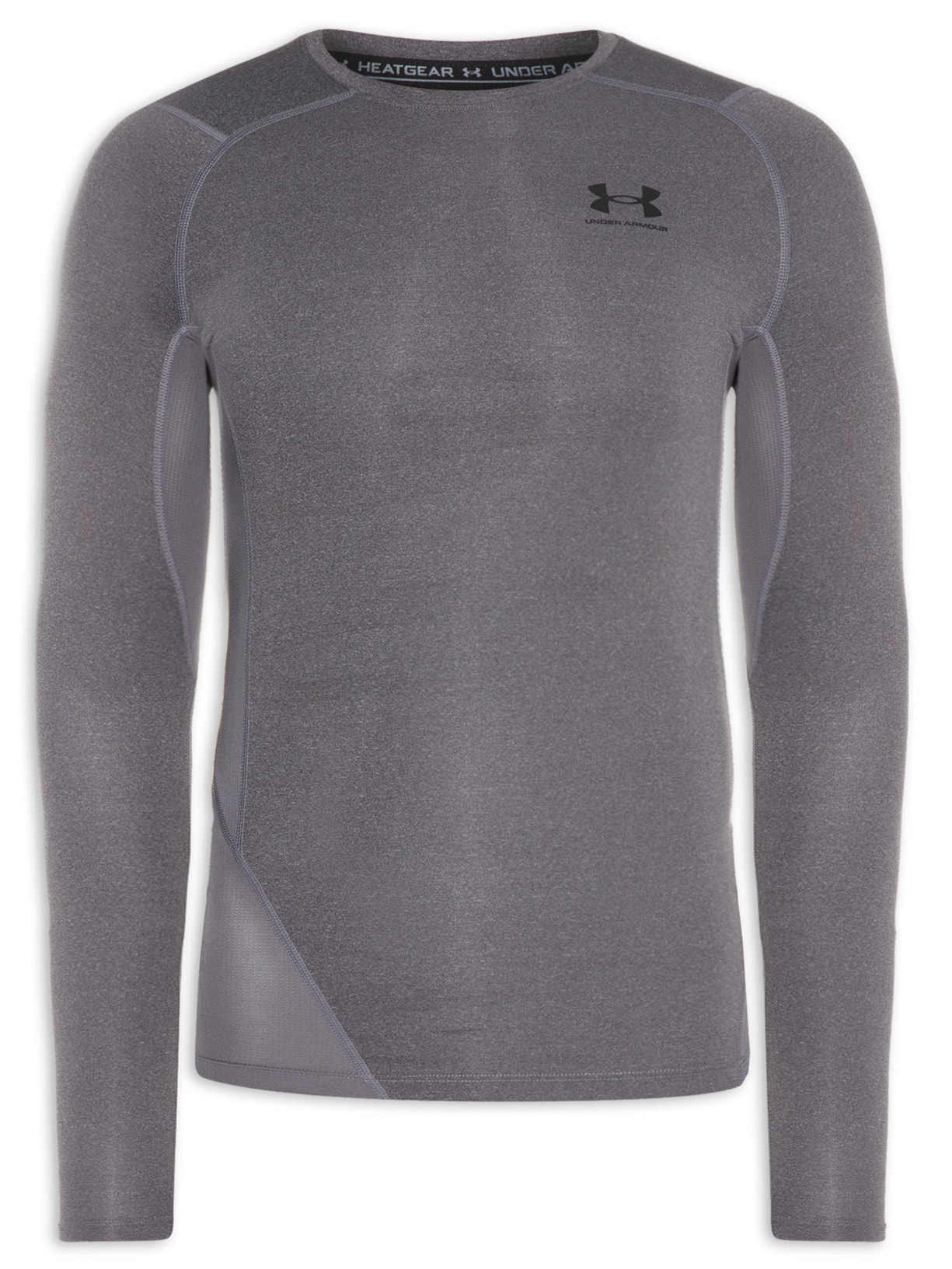 Blusa Masculina Compressão Ua Hg Comp Ls - Cinza