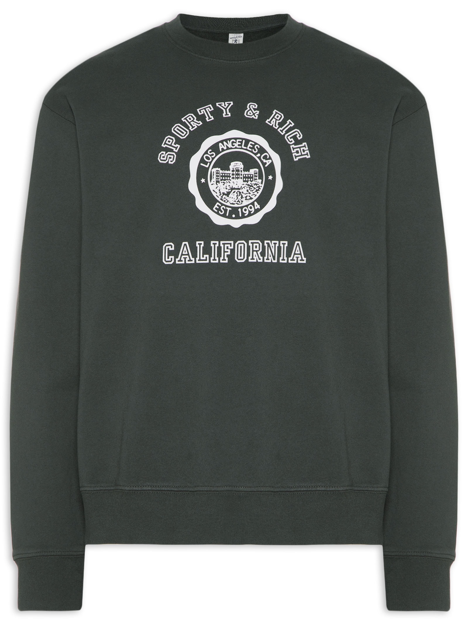【L】 Huber Store Original Emblem Crewneck Sporty & Rich - Blusa Masculina De Moletom California Emblem
