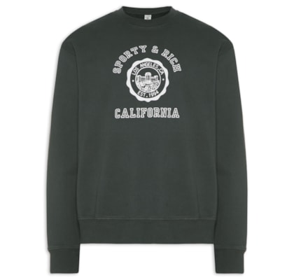 Blusa Masculina De Moletom California Emblem Crewneck - Preto