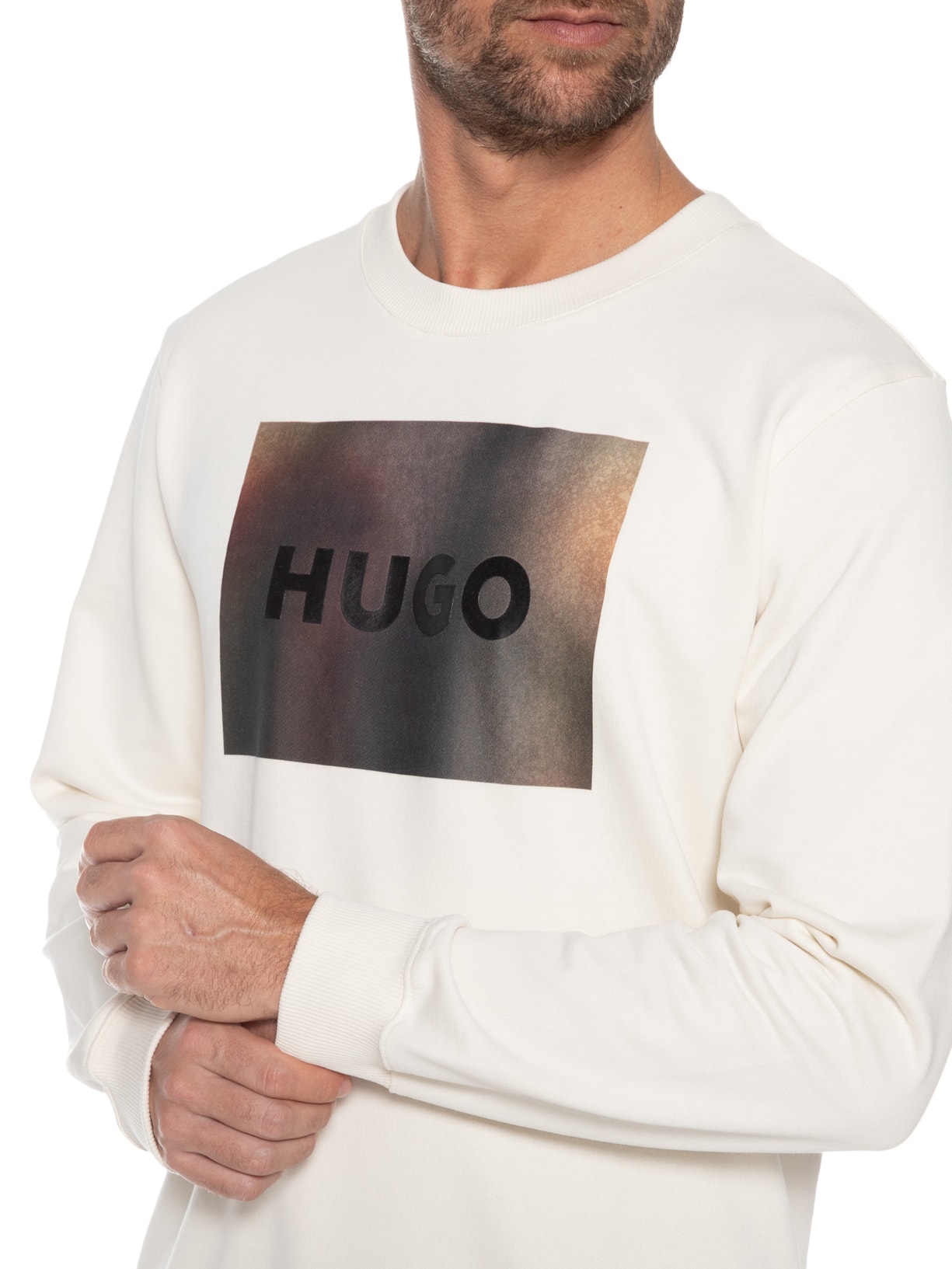 Blusa Masculina De Moletom Duragol 232 Bege Hugo