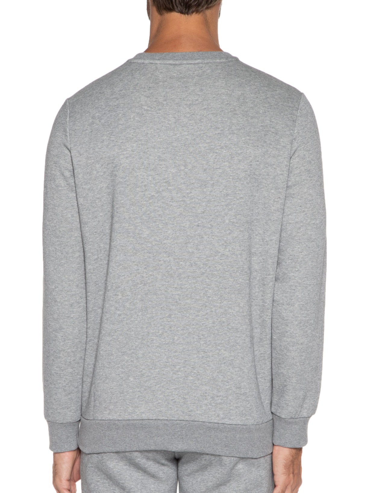 Blusa Masculina De Moletom Ess Small Logo Crew Cinza Puma