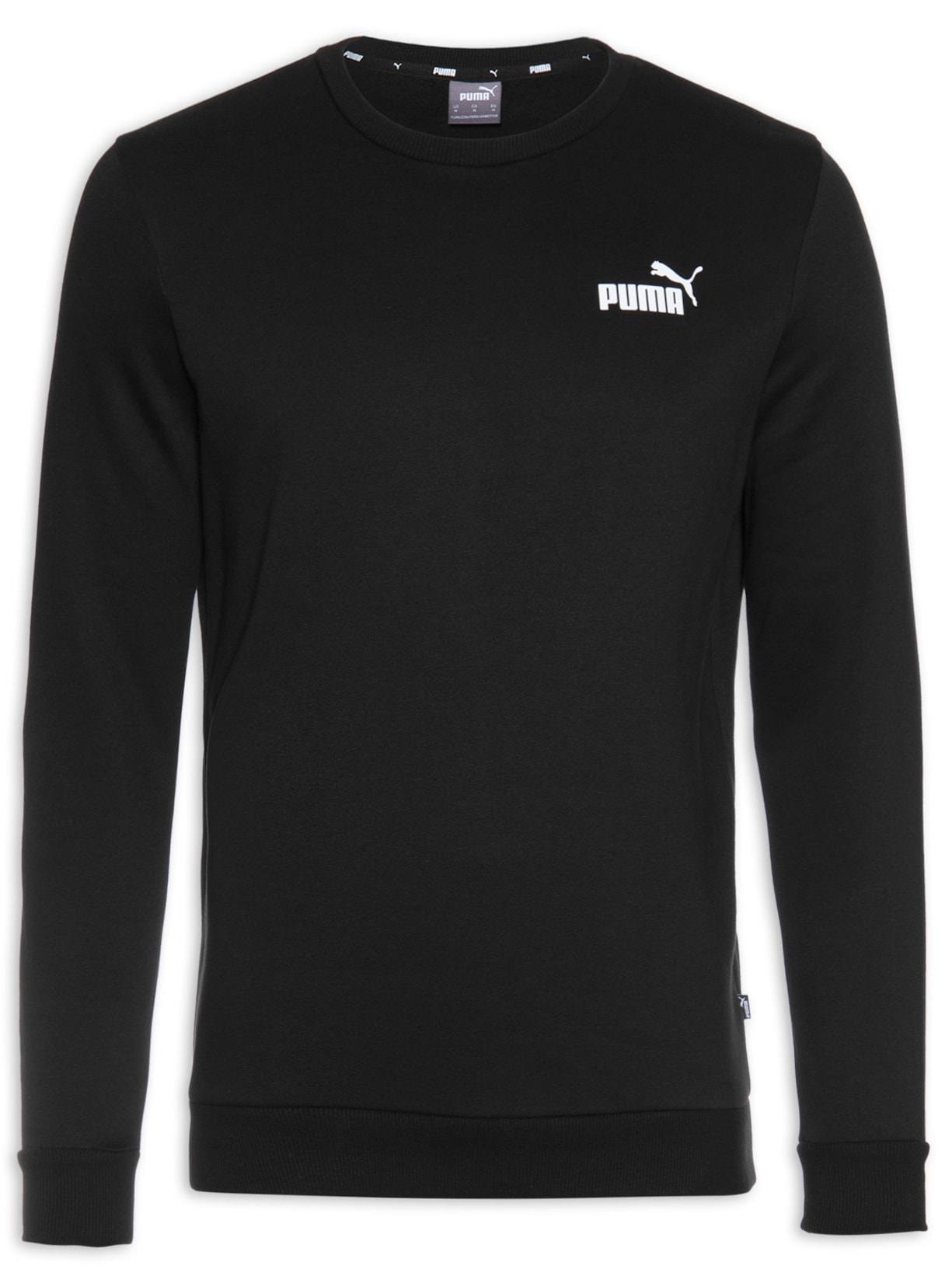 Blusa Masculina De Moletom Ess Small Logo Crew - Preto