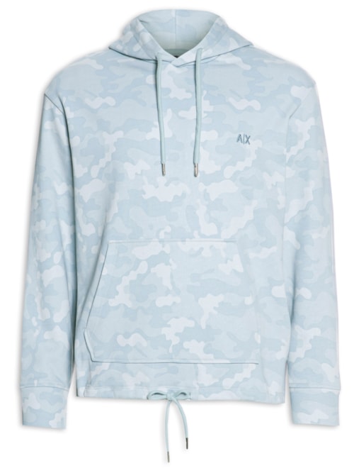 Blusa Masculina De Moletom Estampada - Azul