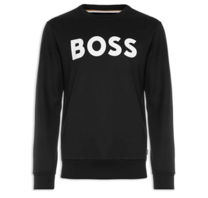 Blusa Masculina de Moletom Gola Careca Soleri - Preto