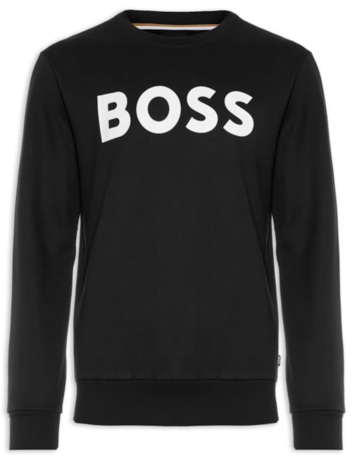 Blusa Masculina de Moletom Gola Careca Soleri - Preto