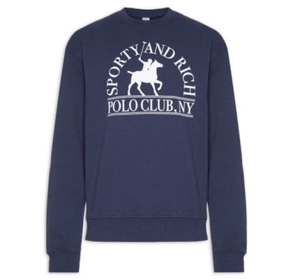 Blusa Masculina De Moletom Polo Club Crewneck - Azul