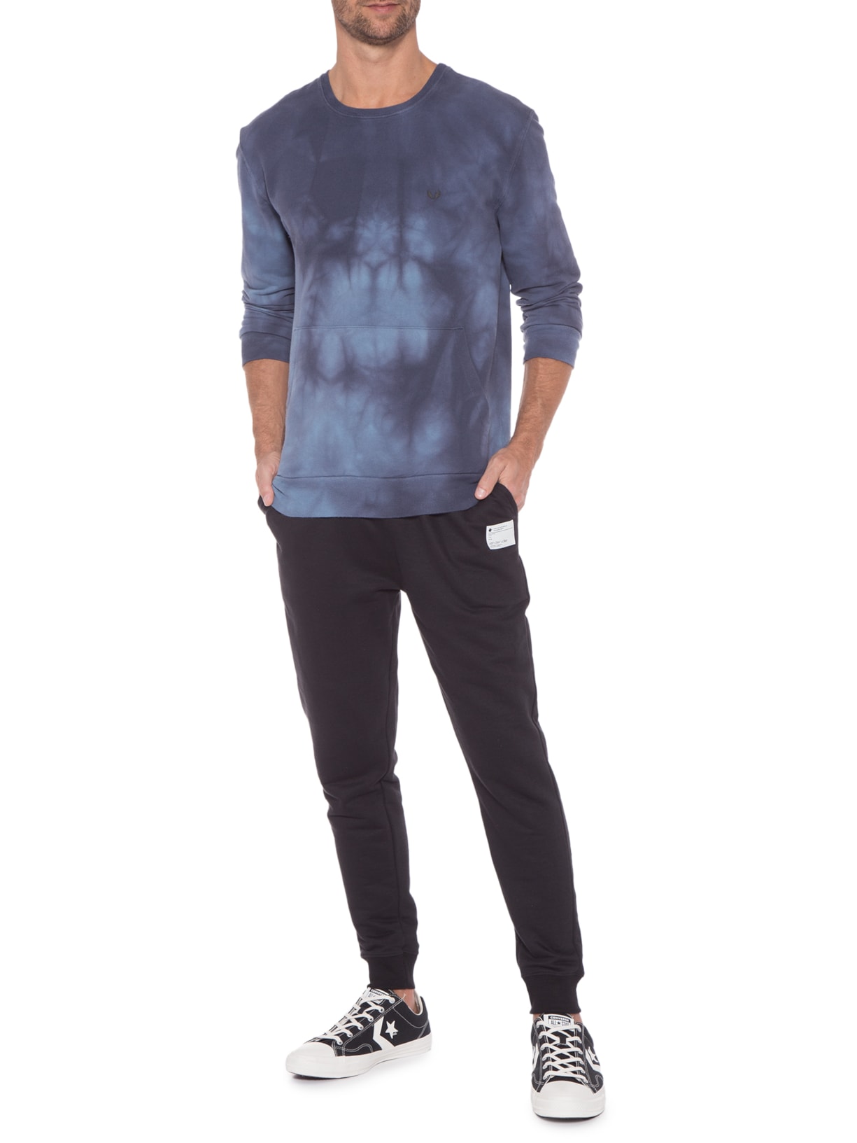 Blusa Masculina De Moletom Rebel Lavado Azul Spirito Santo