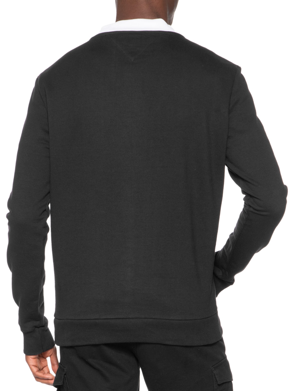 Blusa Masculina De Moletom Regular Fit Básico Graphic Crew Preto Tommy Jeans