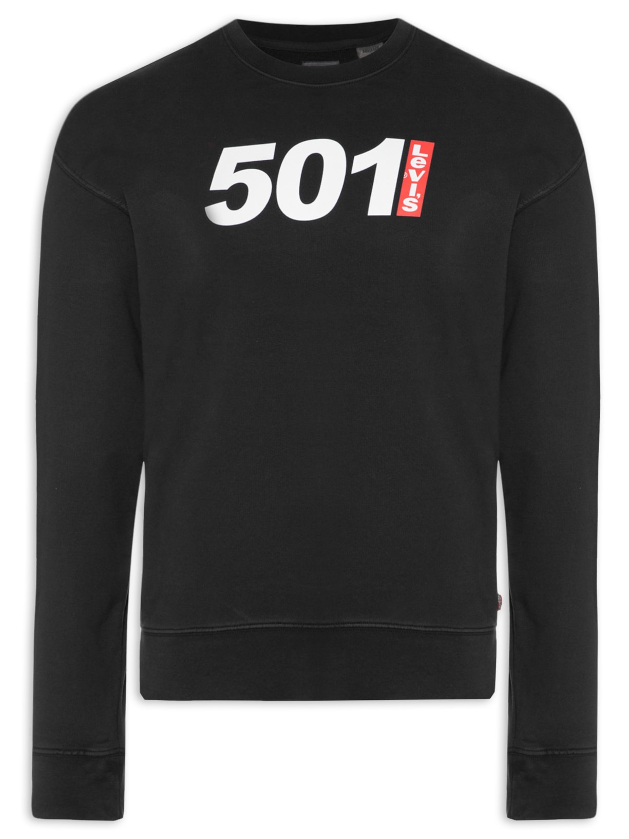 Blusa Masculina De Moletom Relaxd Graphic Crew - Preto