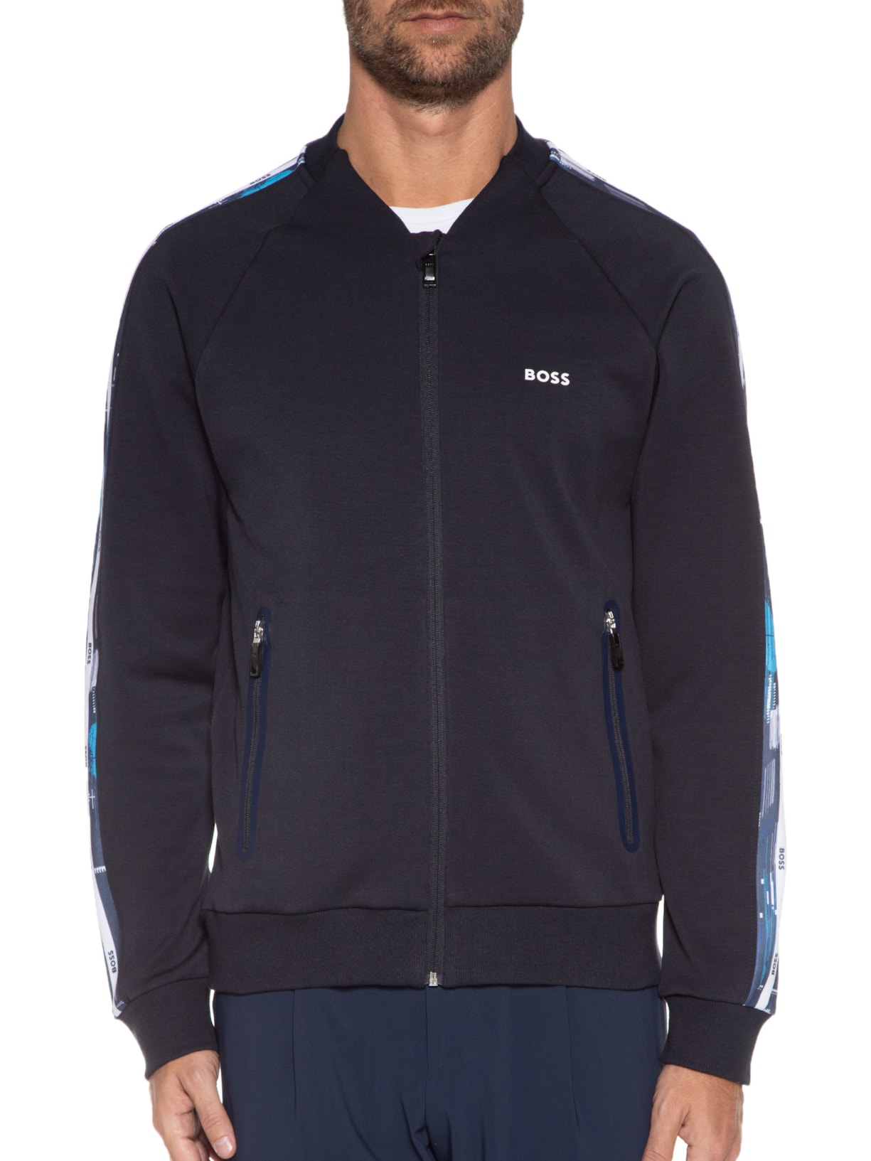 Blusa Masculina De Moletom Skarley Azul Boss