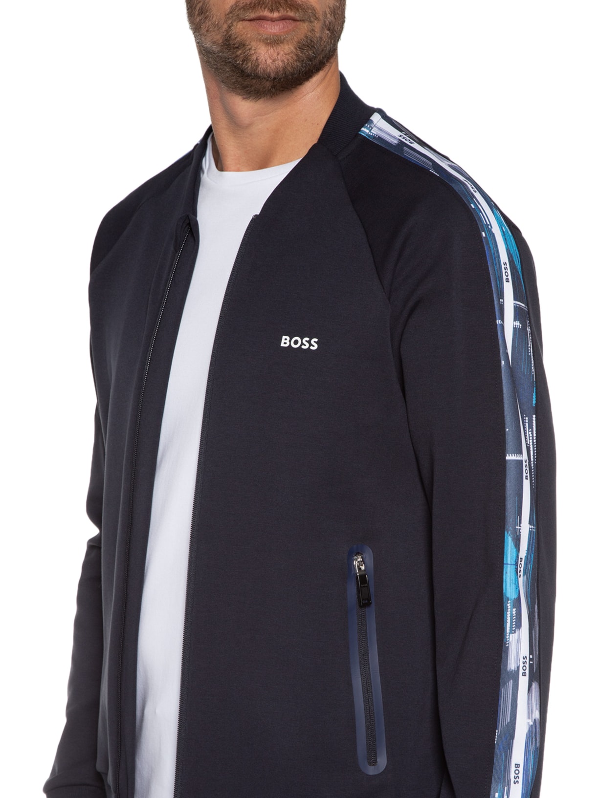 Blusa Masculina De Moletom Skarley Azul Boss