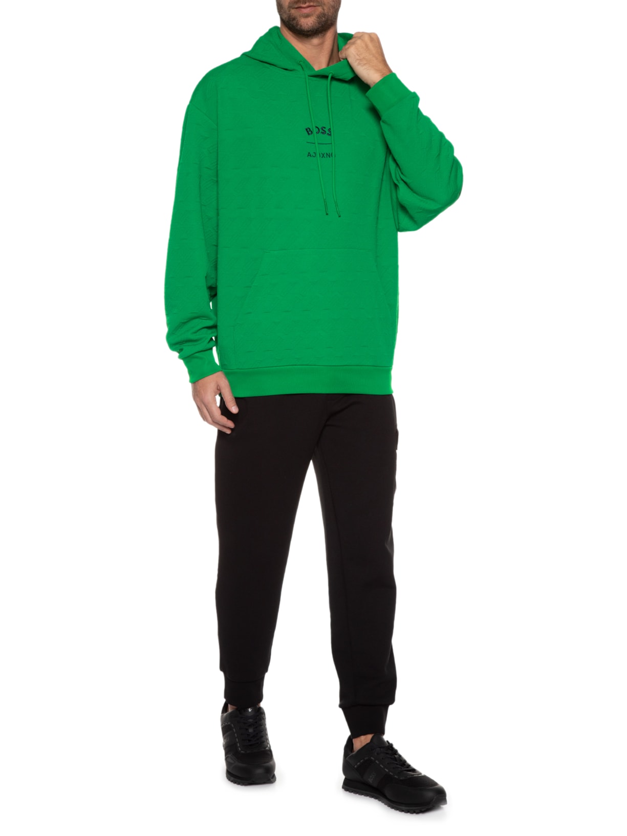 Blusa Masculina De Moletom Verde Boss