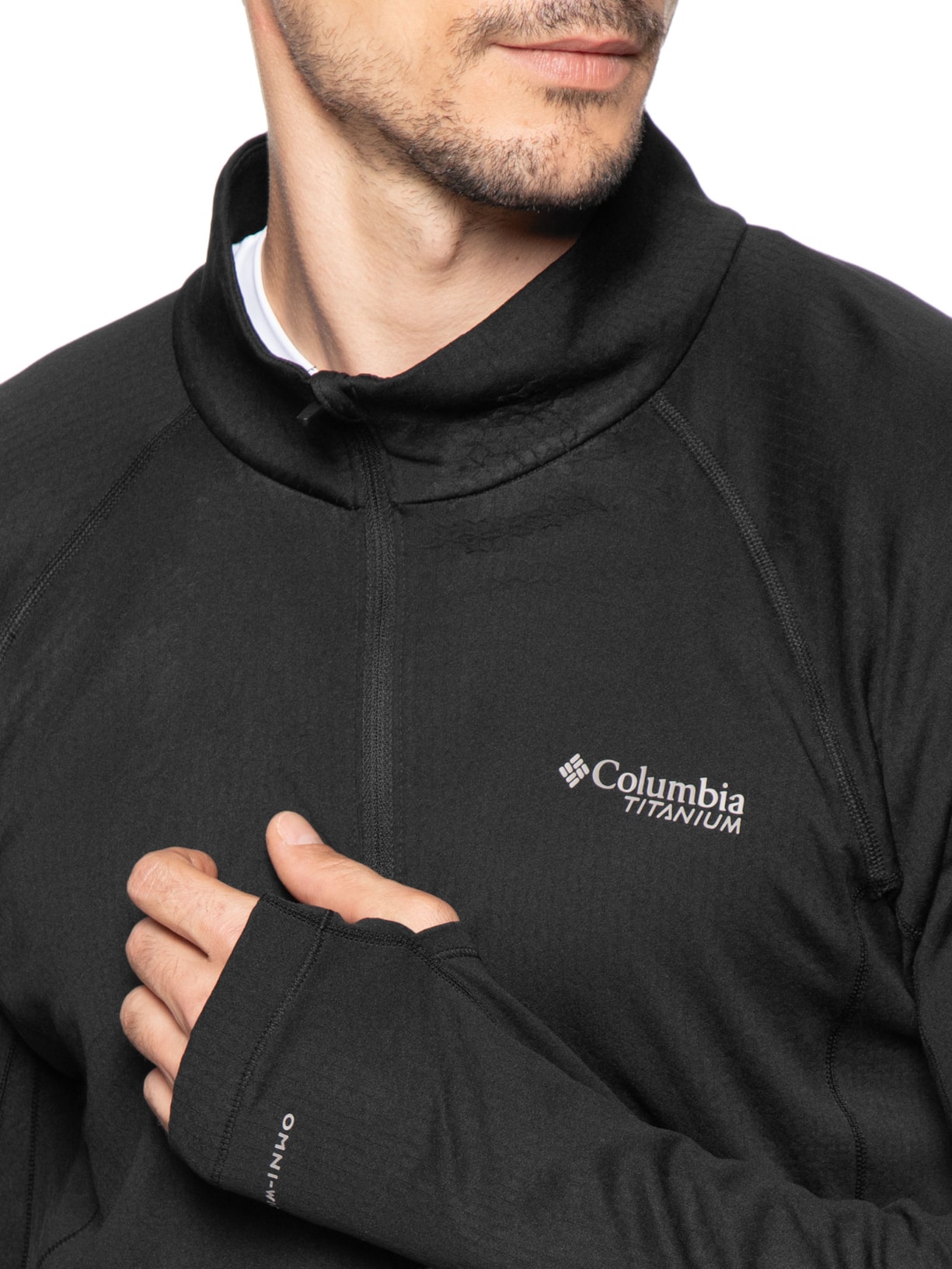 Blusa Masculina Driventure Half Zip Preto Columbia