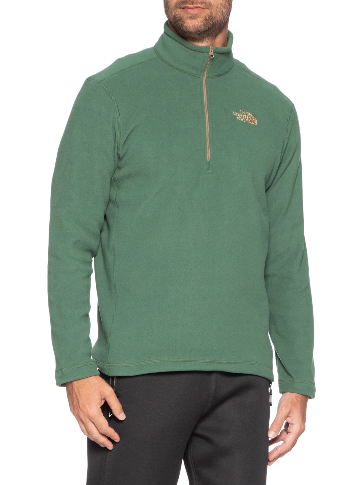 Blusa Masculina Fleece Glacier 1/4 Zl Verde The North Face