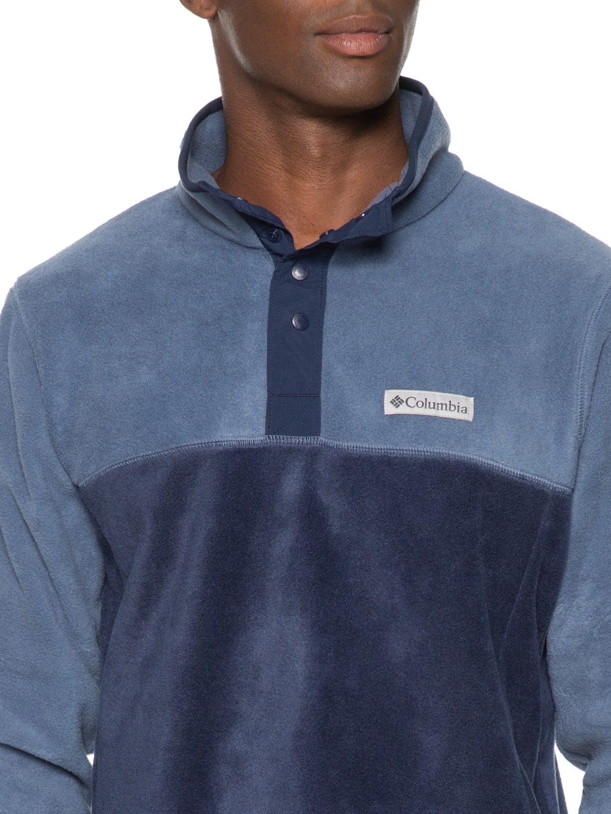 Blusa Masculina Fleece Vista Com Botão Steens Mountain II Azul Columbia