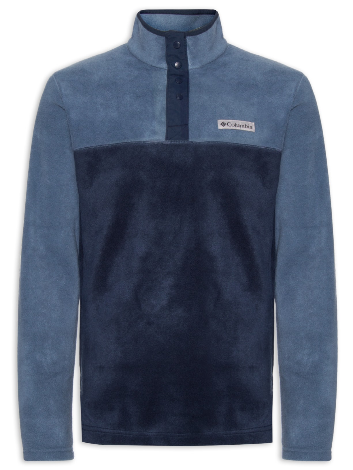 Blusa Masculina Fleece Vista Com Botão Steens Mountain II Azul Columbia