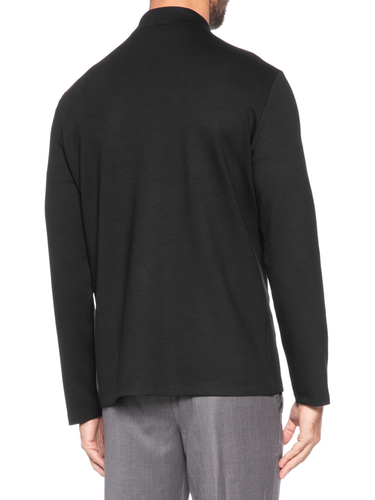 Blusa Masculina Gola Rolê Half Zíper Preto Ricardo Almeida