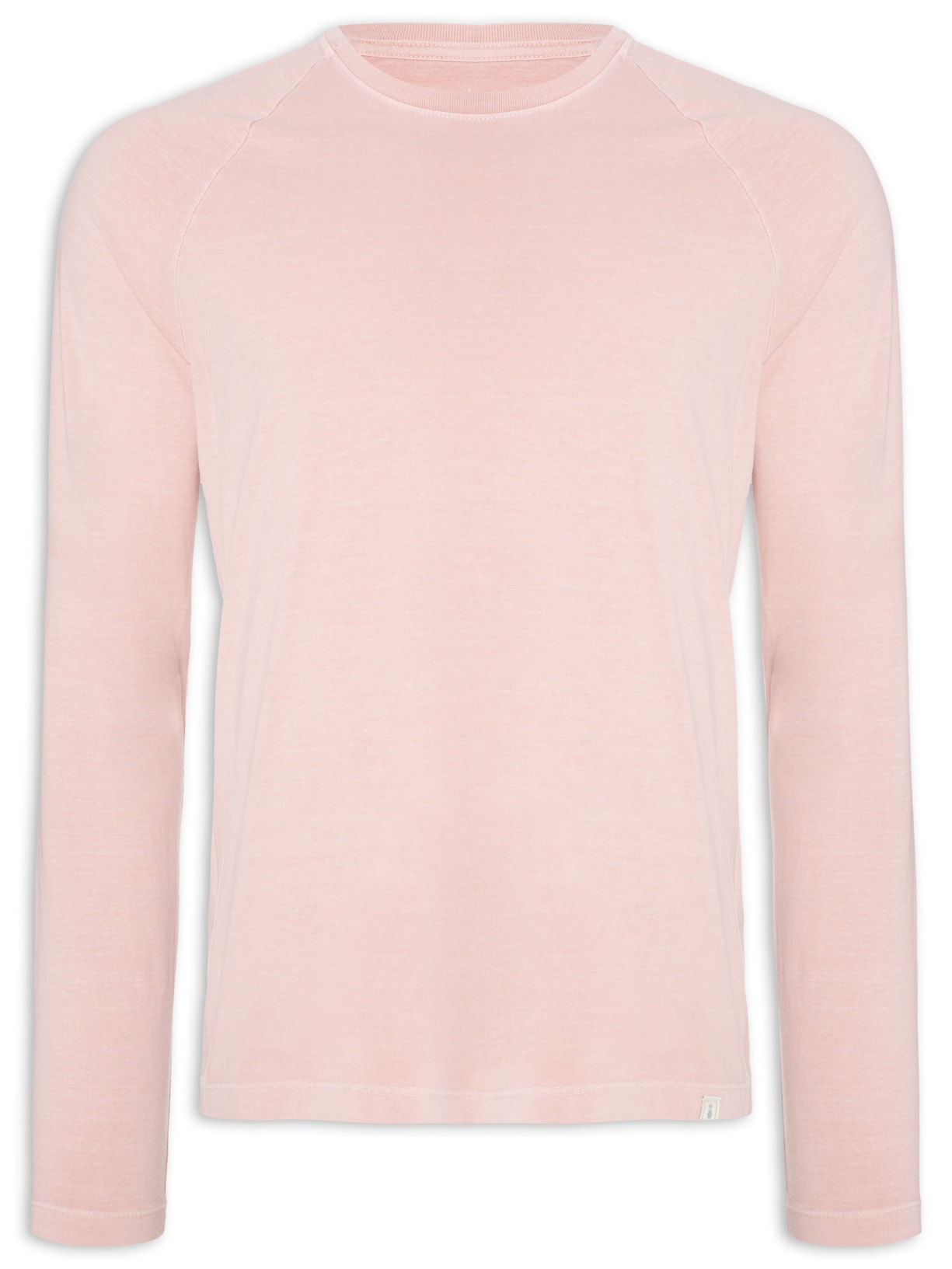 Blusa Masculina Malhão Raglan Manga Longa - Rosa