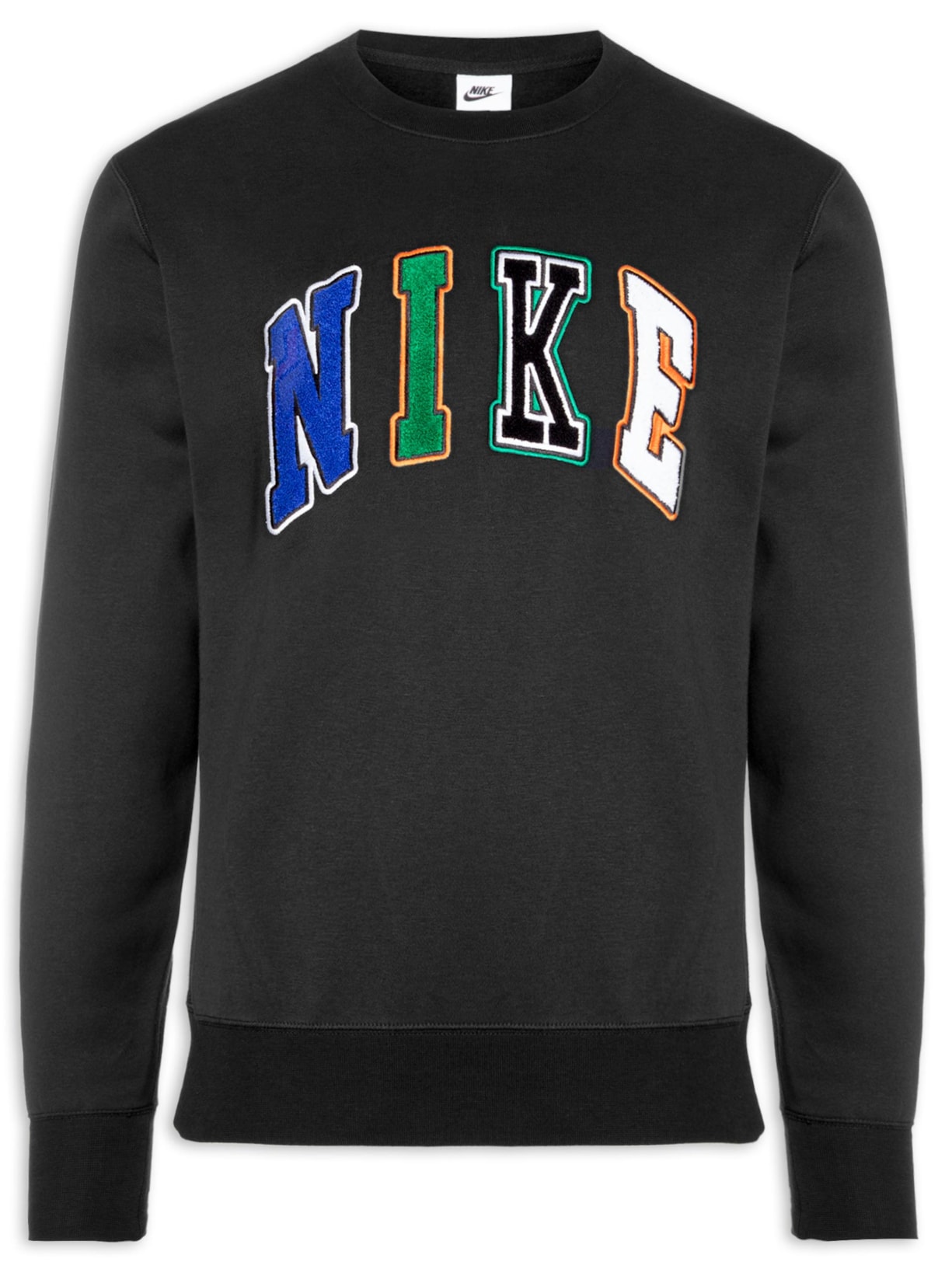 Blusa Masculina Manga Comprida Club BB Crew - Preto