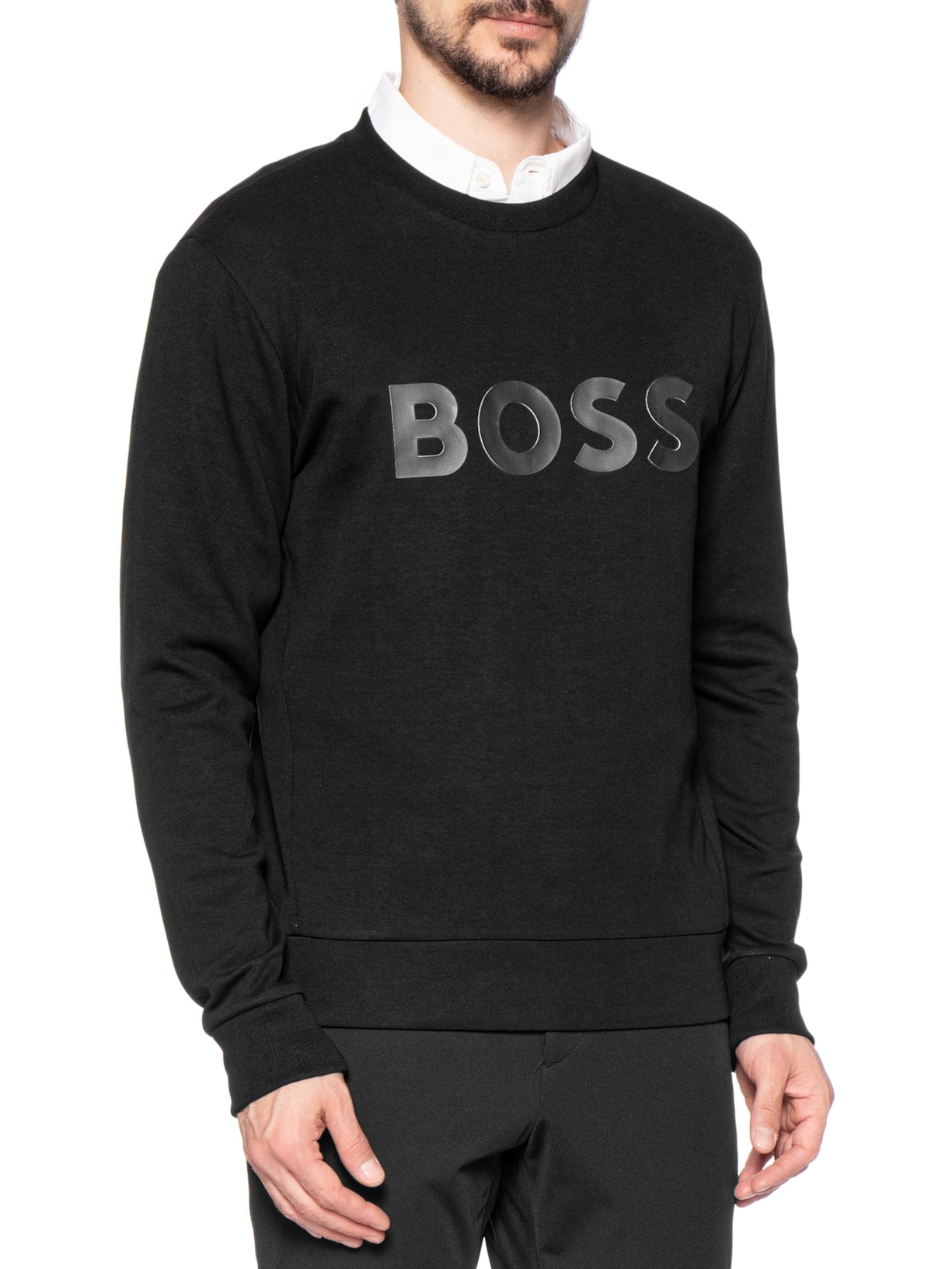 Blusa Masculina Manga Comprida Salbo Preto Boss