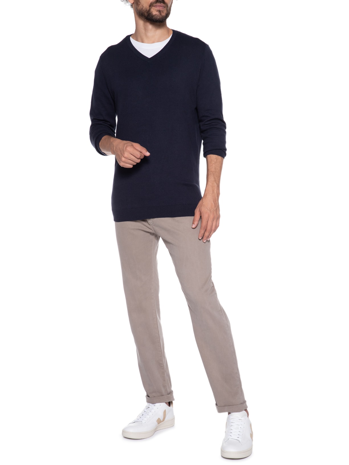 Blusa Masculina Manga Longa Azul Hering