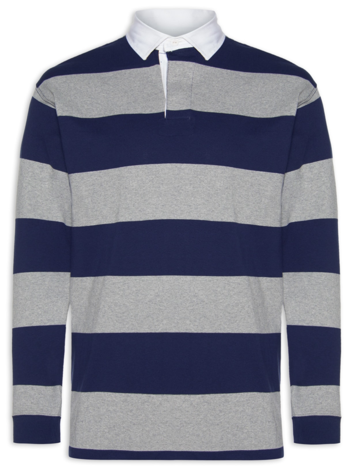 Blusa Masculina Manga Longa Big Fit Striped Rugby Azul Polo Ralph Lauren