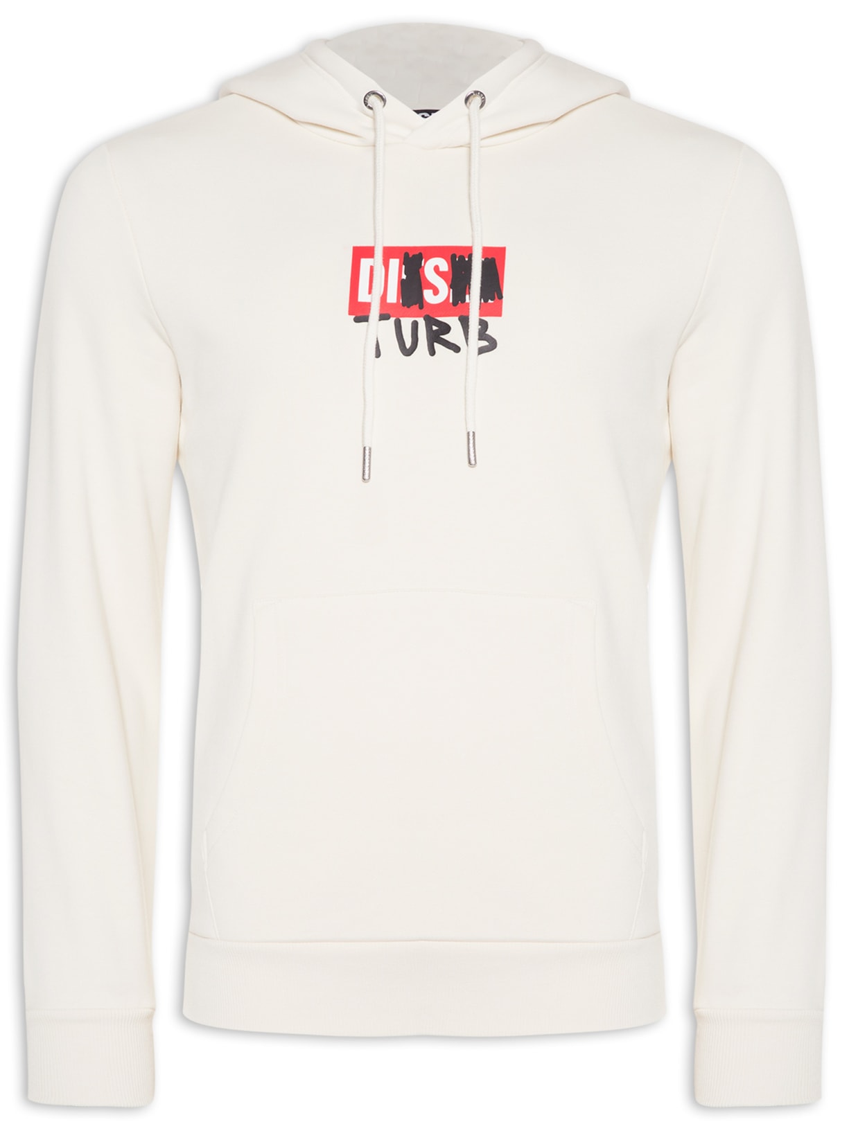 Blusa Masculina Manga Longa Felpa - Off White