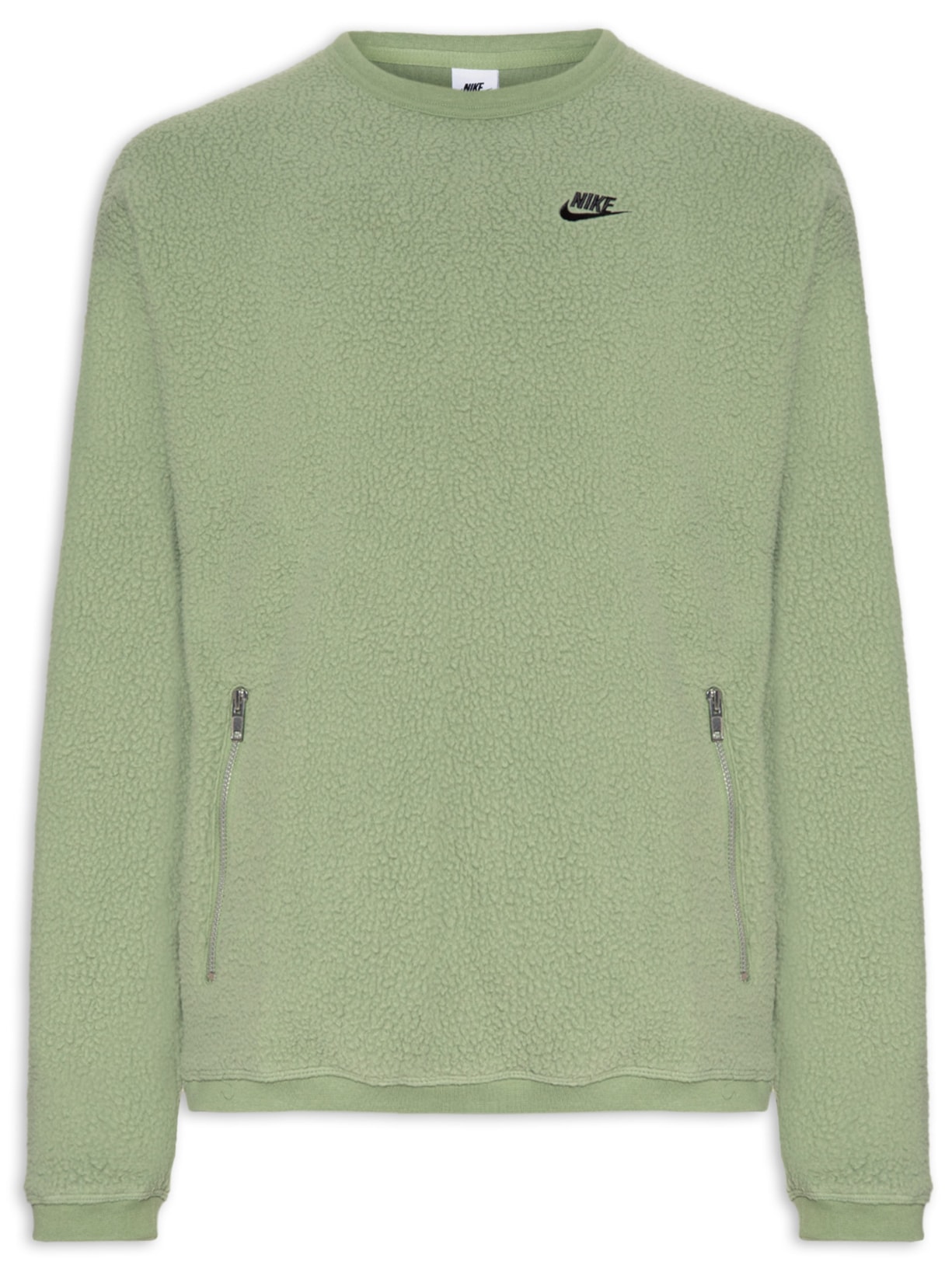 Blusa Masculina Manga Longa M NK Sherpa Wntr Cr - Verde