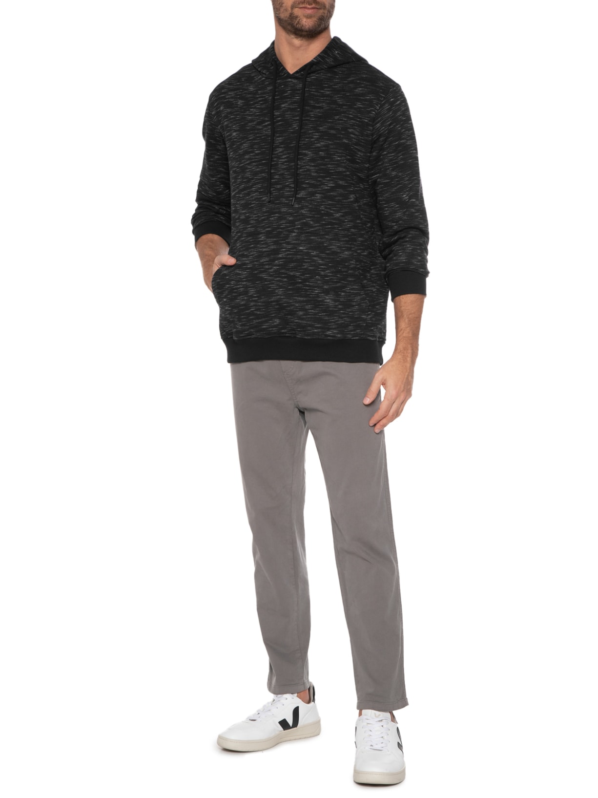 Blusa Masculina Manga Longa Preto Hering