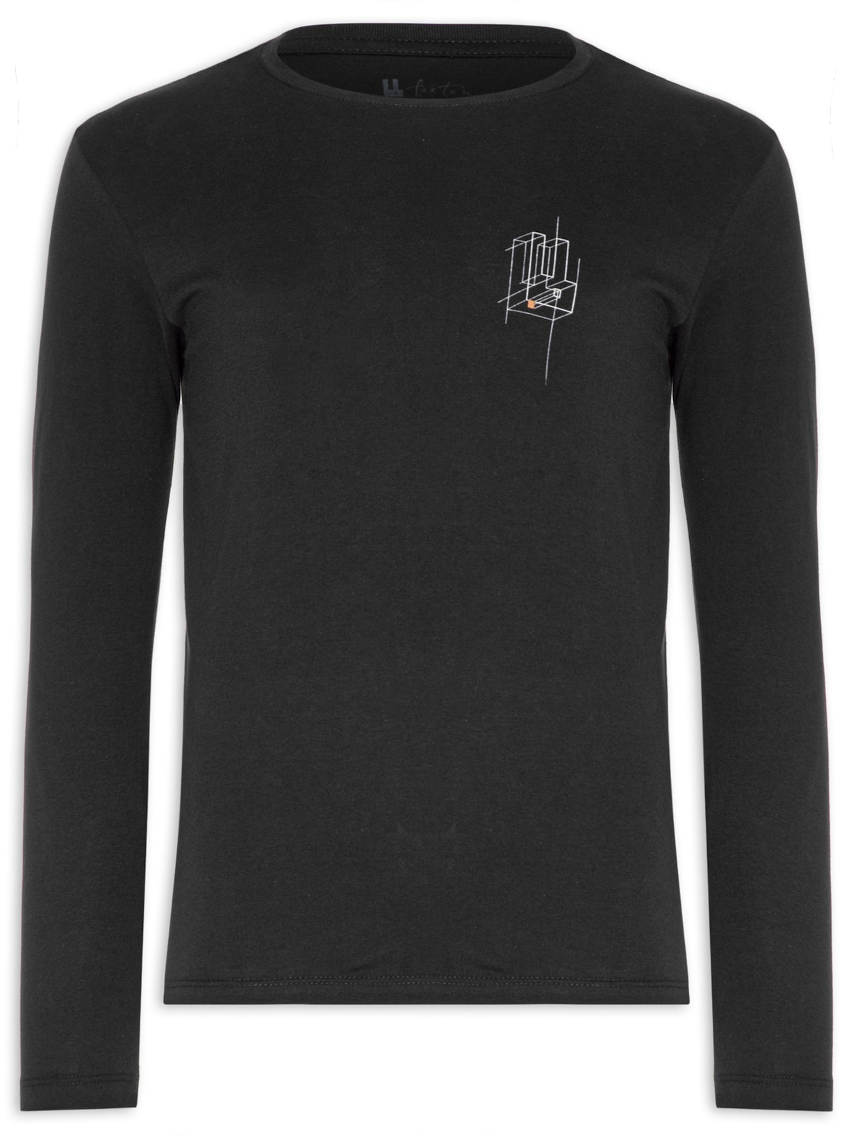 Blusa Masculina Manga Longa Silk Wired - Preto